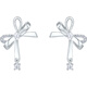 Saturday Fortune Earrings Women's Bow Earrings S925 Silver High-Quality Birthday Gift J0914935 Pair