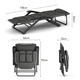 
Stable folding bed lunch break lounge chair can sit or lying office single nap bed simple accompanying bed portable marching chair