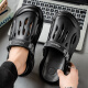 
Pilot Camel Sandals 2025 Summer New Men's Sports Outdoor Beach Hole Shoes Driver Anti-Slip-Fitness resistant Sandals Black [Snap Series 13561] 41-42