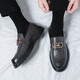 Fat Donglai DL Echtes Leder -Herren -Slipper Lazy Trend Frühlingsschuhe Britische Freizeitlederschuhe Doudou Wenzhou Lederschuhe 3518 Black_t.s.l Genauer Lederstil 38