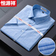Hengyuanxiang Shirt's Men's Colon à manches à manches courtes et à manches non ferrices Plaid 2025 New Business Casual Men's Stripted Mend Men à manches à manches courtes KL F26-DX6629 True Pocket [Pure New L 40 suggère 125-140jin [Jin est égal à 0,5 kg]