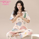 
Modal 2025 new pure cotton pajamas for women in summer short-sleeved trousers Korean sweet ladies home clothing two-piece set for outside wear YS-683 M 80-100Jin [Jin equals 0.5 kg]