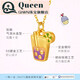 QIWN Happy Sparkling Water Gold Pendant Personalized New Hard Pure Gold Pendant as a Birthday Gift for Your Girlfriend Happy Sparkling Water Hard Pure Gold Pendant 0.68g