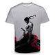 Bamaitu ein Stück Kurzarm ein Stück Zoro Anime T-Shirt Primary- und Sekundarschüler und Teenager 3D-Druck Trendy Top Burning Ace TXU1480 S geeignet für Gewicht 80-90 Jin [Jin gleich 0,5 kg]