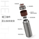 Eatkm Light Luxury Brand Pure Titanium Thermos Termos para mujer Separación de agua de té Copa de té de té Portable Copa de titanio personalizada para hombres Regalo de titanio de titanio Modelo regular de 400 ml