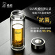 希诺（HEENOOR）玻璃杯子双层银离子杯隔热泡茶办公水杯男女士茶杯 【单层层】XN-9905 500ml