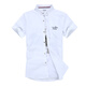 
Playboy (PLAYBOY) summer new short-sleeved shirt youth Korean style trendy youthful handsome slim-free solid color shirt embroidered thin style 829 white M M suggests 160-165c90-110Jin [Jin equals 0.5 kg]