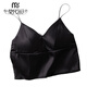 
Modal silk satin beautiful back short suspender French triangle cup mulberry silk underwear no wire silk bra 2025 new product FHZ25B2-9756-4 brown M