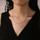 Duozun pt950zp platinum flash bead necklace for women platinum clavicle chain plain chain pull-out adjustable Chinese Valentine's Day gift 45cm long 6-6.3 grams thick about 1.5mm adjustable