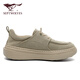 Sept chaussures de planche de loup chaussures masculines Nouvelles chaussures de haricot entièrement appariées pour hommes non glissants pour hommes, chaussures en toile en une étape de couleur pour hommes [taille de chaussures en cuir standard] 38 (240 mm)