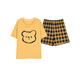 Calculat/Keen (Calculat/Keen) CK Sommer-Frauen-Kurzarm-Pyjama-Set mit einem Brustpolster integriert Home Clothing Dünne große Sommer-Baumwoll-GXT1047 L (Empfohlen 95-115 Jin [Jin gleich 0,5 kg]))