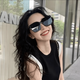Lunettes de soleil de grand cadre Men et femmes Sun Protection Soleil Protection Soleil Tende de conduite Tendance des étoiles Sême style de soleil Structure au hasard expédiée [un ensemble]
