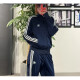 阿迪达斯 （adidas）三叶草男女2025夏款经典条纹立领藏青复古夹克外套 藏青IR9893 （ ） XS