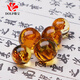 DOLP natural flower amber beeswax loose beads bracelet amber with beads large round beads single bead top bead cultural play men and women rough stone accessories 14mm single