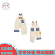 Mikihouse [Japan Direktpost] Regenbogen-Logo gestreiftes Denim Overalls 11-3302-688 (01) Weiß 170 m (80-90 cm)