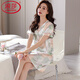 Langsha Nightgown для женщин в летних тонких наполовину льда Ide Real Silk Sexy Sexy Sexy Loose Pajama Home Одежда для дома 9928 L 165