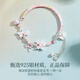Lao Fengxiangs ursprünglicher Schmetterling Silberarmband Frauen Emaille Halbarmband Armband Schmuck Jubiläumsgeburtstagsgeschenk für Freundin und Frau Taoyaoqiyu + Brand -Geschenkbox (kostenlose Schriftzug/kann Begrüßungskarten schreiben)