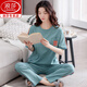 Langsha Pure Cotton Pajamas's 2025 Summer delgada pantalones de manga corta de manga de manga en casa El juego de verano de algodón casual de algodón se puede usar afuera 7374 rosa M [80-100Jin [Jin es igual a 0.5 kg]]]