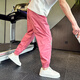 Jasons Harlen trousers men's summer nine-point pants handsome trendy quick-dry men's pants 2025 new small-foot casual pants trendy 1056 gray M