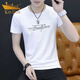
Golden Shield Summer Men's Short Sleeve T-shirt Slim Thin Sports and Casual Top Ice Silk Half Sleeve Round Neck T-shirt Korean Style Trend 1423 Black M 100Jin[Jin equals 0.5 kg]-110Jin[Jin equals 0.5 kg]