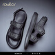 
rowilcs brand new sandals men summer fashion versatile soft sole beach shoes teenagers wear waterproof comfortable sandals men black 6187 38