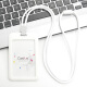 Er Jiagong Fashion Round Rope Lanyard Tag Angestellte Kartenbuskarte Arbeitskarte Campus Campus Campus Campus Student Bus C5 White Vertical Edition + 9734 Orange Round Seil