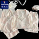 Specht Japaner Ins Stil Sommer kurzärmeligte Pyjamas für Frauen reine Baumwolle Gaze Drei-teilige süße Cartoon außerhalb von Heimkleidung Yunduo Cotton-9906# Star Welpe Drei-teilige Set L [vorgeschlagen 100-120jin [Jin gleich 0,5 kg]]