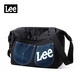 LEE crossbody bag men's 2025 new outdoor leisure large capacity shoulder bag women commuting postman bag trendy student schoolbag blue black