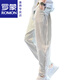 ROMON (ROMON) pants for men's summer fashion brand national trend sports trousers tied feet Harren striped men's pants casual pants linen cropped pants white 2XL 140-155Jin [Jin equals 0.5 kg]