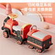 Wu Suowei's small train can sit on a remote-controlled children's electric car for boys and girls, a toy four-wheel car, a two-seater baby battery car, a retro Yingyuan powder, a single electric single drive + front end + carriage