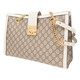
Gucci [618] Padlock series GG women's shoulder bag women's bag beige/ebony white edge 479197KHNKG9761