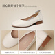 ZHR thick heel boat shoes for women, shallow mouth simple women's shoes for summer commuting single shoes for women AH677 beige 40