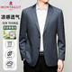 Mengtejiao Mengtejiao Casual Suit Men 2025 Spring delgada Mulberry Silk Top Formal Traje Jacket Men Gray 9930 M 170/Sugirió 100-115Jin [Jin equivale a 0.5 kg]