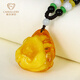 Jiale amber beeswax pendant female beeswax carved elephant pendant natural amber authentic birthday gift one thing one certificate