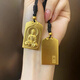 QIWN gold-wrapped pendant gold store with the same style Buddha protects the natal Buddha Manjusri Samantabhadra gold-wrapped silver Tathagata necklace gold pendant Void Tibetan Ox and Tiger, gold-wrapped about 1 gram