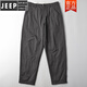 JEEP SPIRIT休闲裤男夏季纯棉阔腿裤宽松直筒日系哈伦裤男休闲长裤百搭工装裤 6626军绿 28