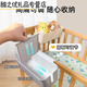Krippe Hanging Storage Hanges Korbdampfer Nachtwindeln Windeln Aufbewahrung Beutel Schlafnummer Bett Hanging Bag Bett Zaun Aufbewahrungsbox Creme Weiß [Parallel einstellbar]
