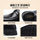 Huili official leather shoes men's summer breathable formal shoes British style derby shoes men's black 42