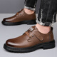 
[Direct sales in the factory] New men's comfortable and breathable versatile casual shoes for soft sole non-slip British workwear men's shoes (item number 9908) brown 39