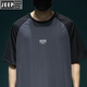 
JEEP SPIRIT ice silk mesh raglan sleeve men's short-sleeved T-shirt men's summer loose large size thin breathable quick-drying sports top [ice silk quick-drying] 844 dark gray T-shirt 2XL Recommended 140-160Jin [Jin equals 0.5 kg]