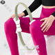 YOGAYF Pilates Circle Yoga Ring Magic Wheel Muscle Tension Training Shoulder Opening Back Magic Equipment Fitness Equipment Supplies Soft Purple Upgraded Handle/Resistance About 18 Kg