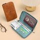 
New Global Multifunctional Travel Anti-theft RFID Document Storage Passport Ticket Protection Case Wallet Portable for Outdoor Nordic Brown Upgrade One Thick Anti-Brush RFID Anti-magnetic
