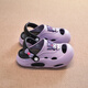 
Kulomi Girls Slippers Hole Shoes Summer 2025 New Children's Princess Beach Shoes Wear Anti-Slip Wading Shoes Purple Size 33