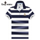 GOLF MODERNGOLFMODERN Golf Striped Men's Polo Shirt Summer Thin Short Sleeve T-shirt Men's Half Sleeve Business Middle-aged Green_ZSLF-3882 4XL