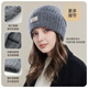 JIUMU pure wool hat women's autumn and winter warm woolen hat women's knitted hat winter ear protection cold hat winter hat