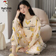 Tucano; Pyjamas de pics de bois pour femmes au printemps et à l'automne coton pur panton pantalon à manches longues coréenes de grande taille décontractées pour les étudiants automne d'été et vêtements d'hiver Gris foncé gxt9923 Couleur de l'image l des femmes (suggérée 95-115jin [Jin est égal à 0,5 kg])))