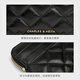 CHARLES&KEITH25秋新品菱格拉链卡包钱包迷你零钱包CK6-50681214 Black黑色 XXS