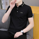Playboy (Playboy) Sommer Revers kurzärmeliges T-Shirt für Männer Pure Cotton Youth Business lässig halbärmelige Top-Kleidung mit Kragen gutaussehend Polo-Hemd dunkelblau Qy683 m