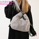 Dadong Sanyi Rucksack Frühlings- und Sommer neuer Rucksack Schulbag weibliche Studententasche Cord-One-Shoulder Crossbody Tasche Brown