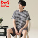 Cat Man (Miiow) pijama para hombres para hombres en verano de algodón puro de manga pura verano delgado 2025 ropa casera de gran tamaño de niños nuevos HDE-9930 4xl hombres